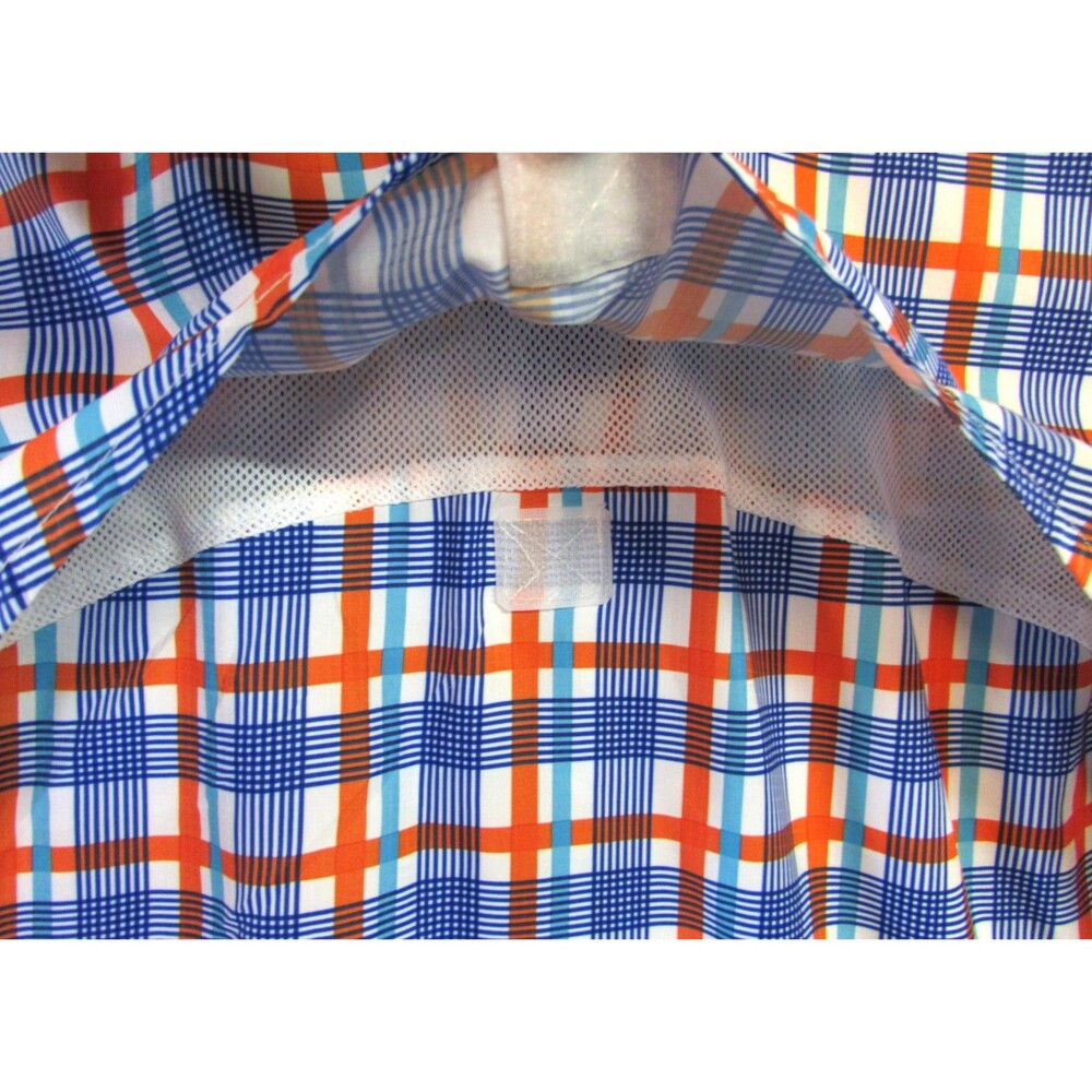 Reel Legends Shirt Mens Medium Blue Plaid Mariner II Fishing Performance Vented - Picture 10 of 13